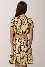 Elisabetta Franchi Bambina Casacca Crop con Stampa Nastri EFCA2880TVE01.D999