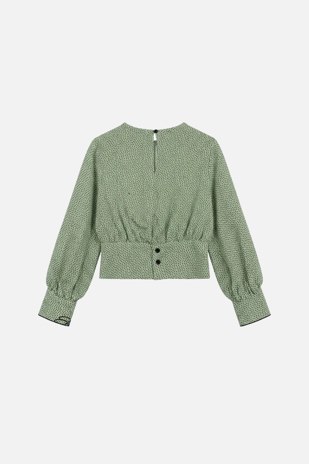 Elisabetta Franchi Bambina Casacca In Georgette Stampa Pois con Ricamo EFCA3030VI043.D574