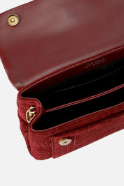 Kurt Geiger Celia Shoulder Bag In Suede Stampa Coccodrillo 5851754249 WINE