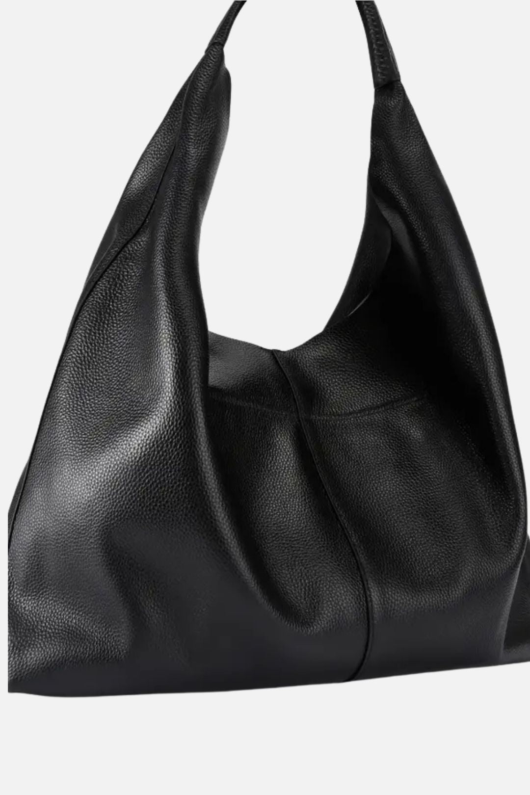 Kurt Geiger Chelsea Large Slouch Flap Bag In Pelle Martellata 6154000109 BLACK