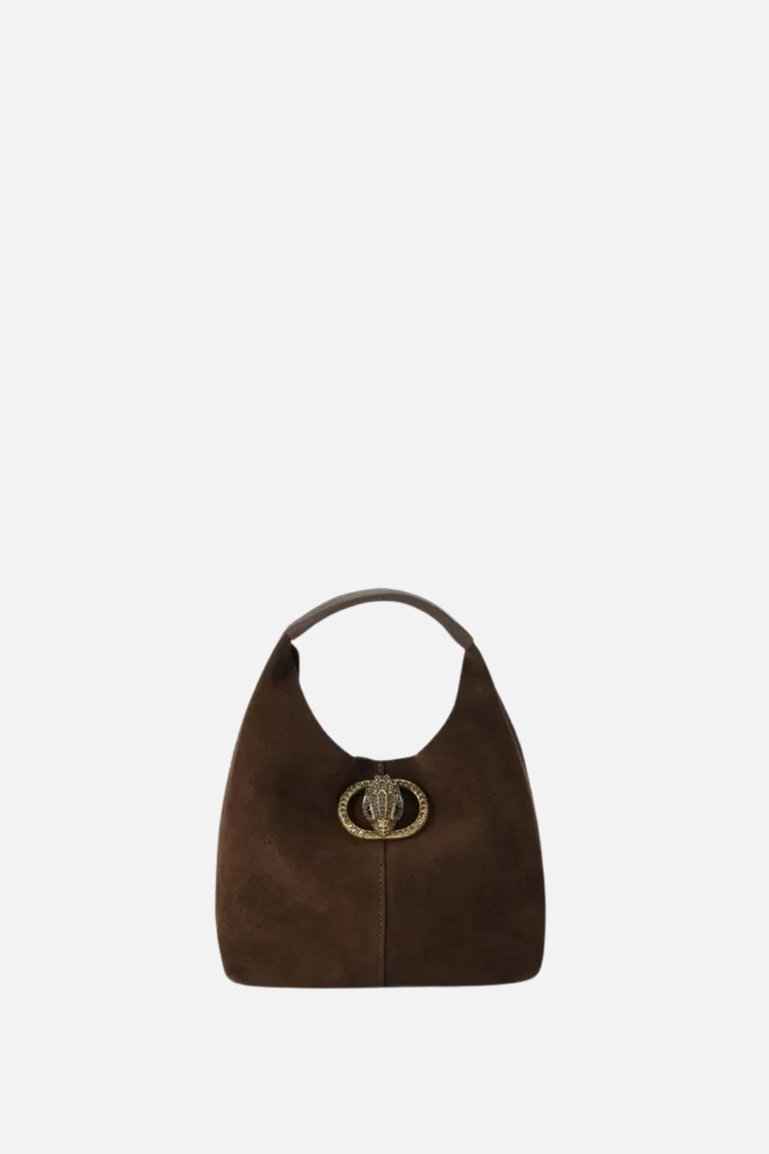 Kurt Geiger Chelsea Small Slouch Hobo In Suede 6063831029 DARK BROWN