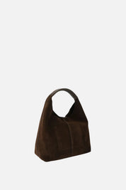 Kurt Geiger Chelsea Small Slouch Hobo In Suede 6063831029 DARK BROWN