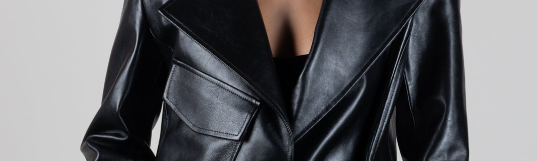 Patrizia Pepe Chiodo Oversize In Pelle 8O0210 L0010 NERO