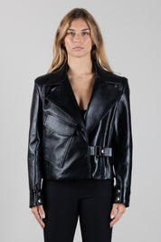 Patrizia Pepe Chiodo Oversize In Pelle 8O0210 L0010 NERO