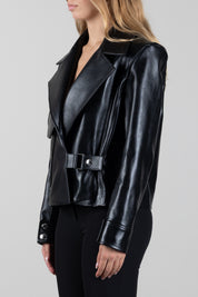 Patrizia Pepe Chiodo Oversize In Pelle 8O0210 L0010 NERO