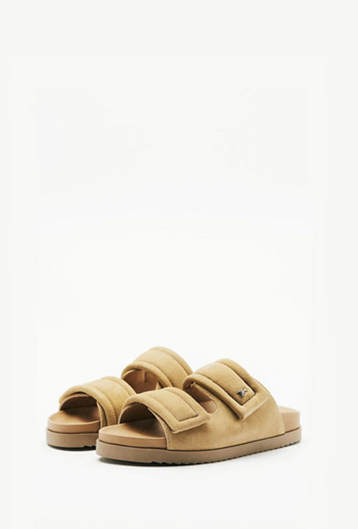 Patrizia Pepe Ciabatte In Suede con Doppia Fascia e Logo 2X0052 L026 WOOLY WHITE/BLACK