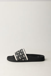 Elisabetta Franchi Bambina Ciabattine con Logo a Contrasto F4A0-E0313-1745Z630 NERO/BURRO