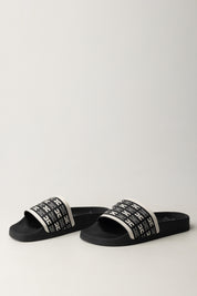 Elisabetta Franchi Bambina Ciabattine con Logo a Contrasto F4A0-E0313-1745Z630 NERO/BURRO