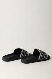 Elisabetta Franchi Bambina Ciabattine con Logo a Contrasto F4A0-E0313-1745Z630 NERO/BURRO