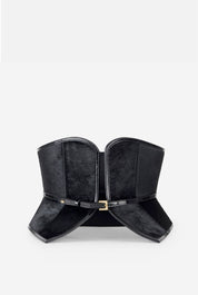 Elisabetta Franchi Cintura Bustier In Cavallino con Cinturino CT71S68E2 NERO