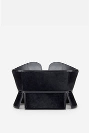 Elisabetta Franchi Cintura Bustier In Cavallino con Cinturino CT71S68E2 NERO
