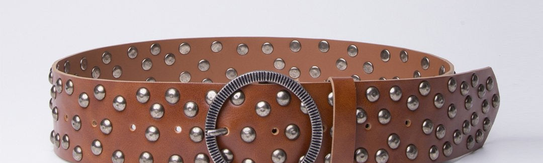 Aniye By Cintura con Mini Borchie 1A1167 BROWN