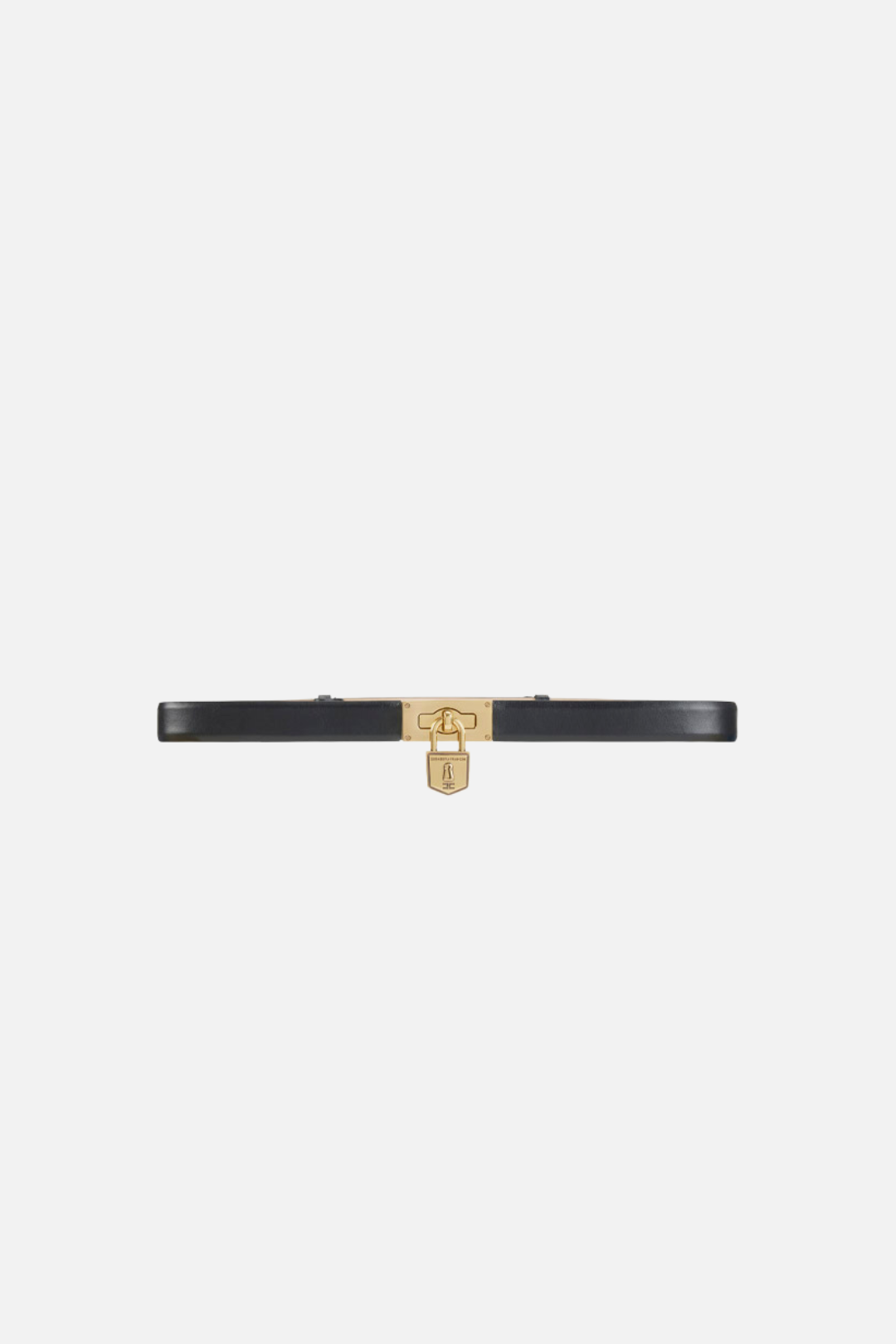 Elisabetta Franchi Cintura In Pelle con Charm Lucchetto Dorato CT37S67E2 NERO