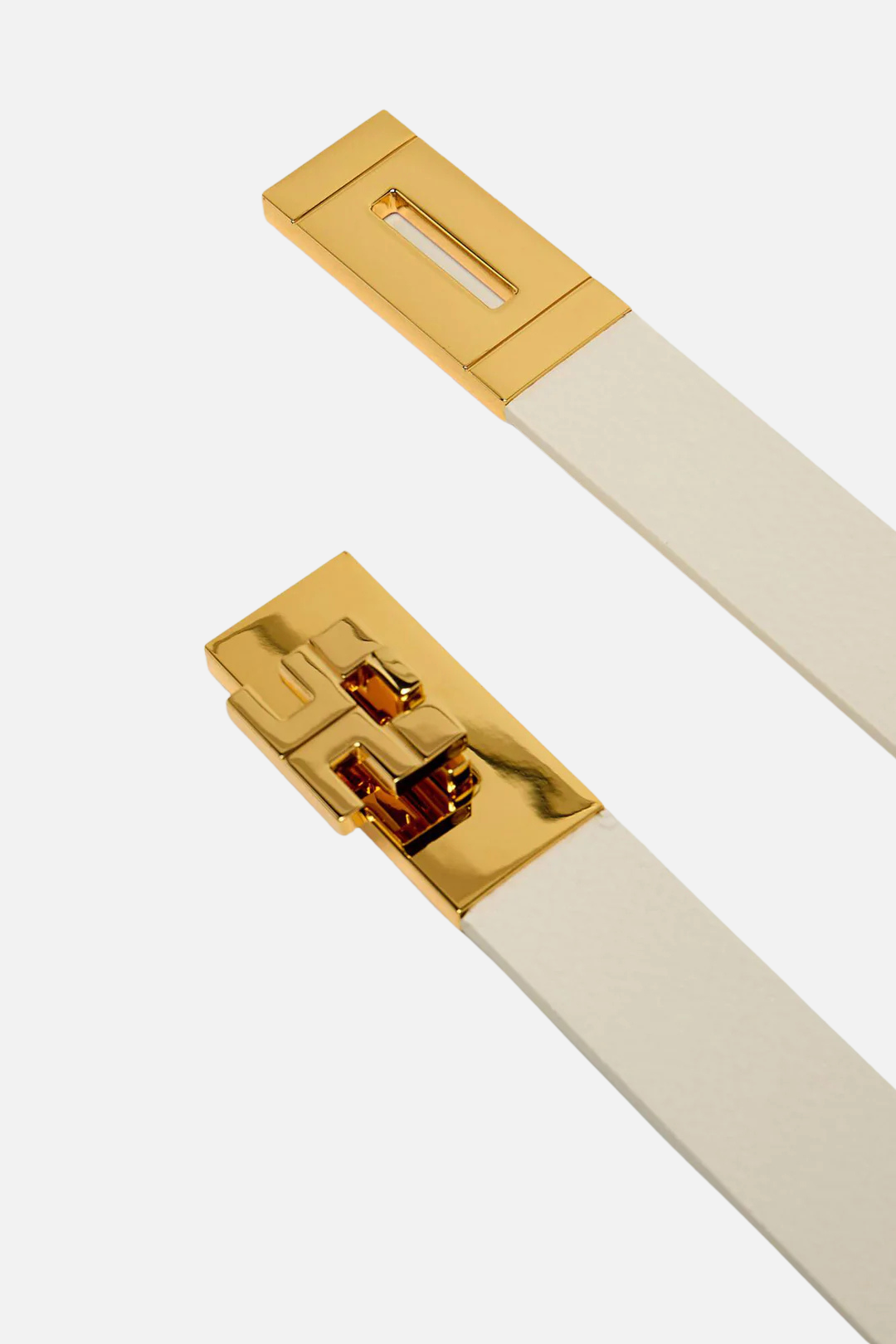 Elisabetta Franchi Cintura In Pelle con Fibbia Logo CT12S62E2 BURRO