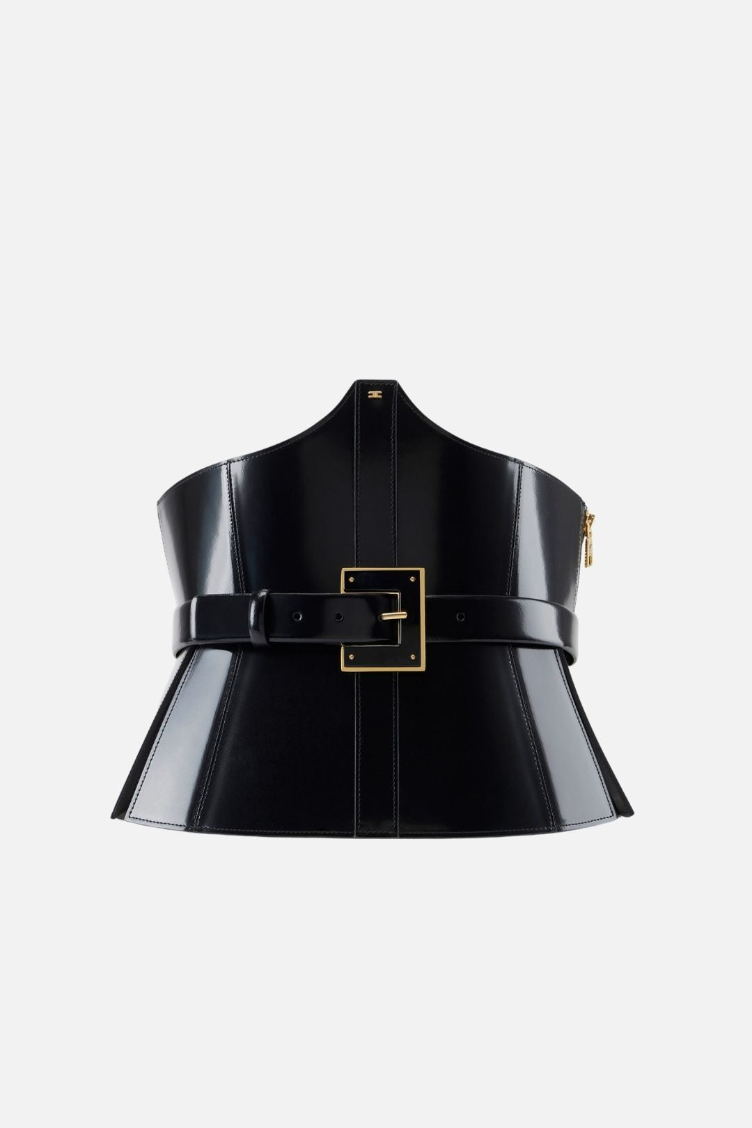 Elisabetta Franchi Cintura In Pelle con Lucchetto Gioiello CT58S67E2 NERO