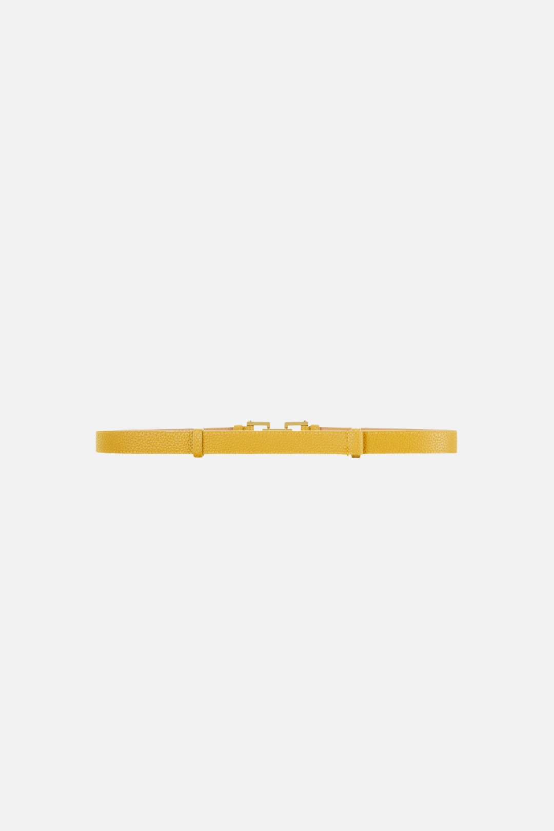 Elisabetta Franchi Cintura Sottile con Fibbia Logo In Metallo Dorato CT35S68E2 AMBRA