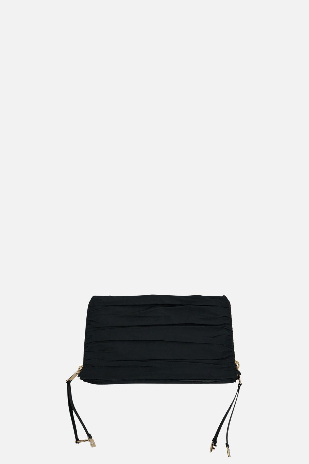 Elisabetta Franchi Clutch Arricciata con Dettagli Metallici BS22A66E2 NERO