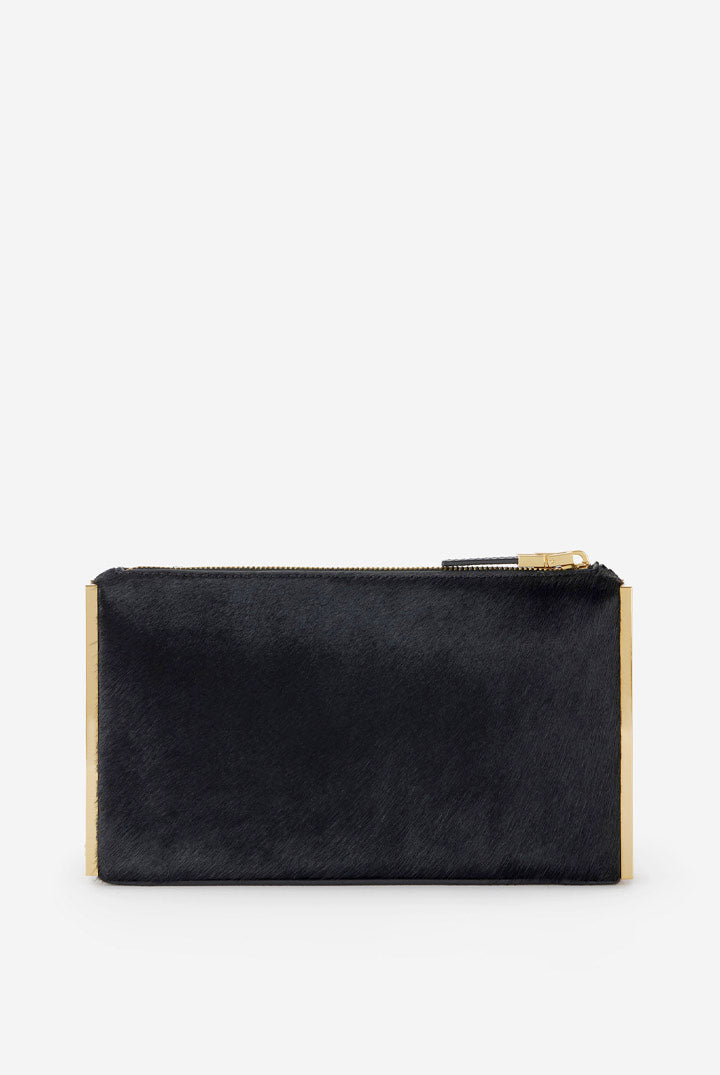 Elisabetta Franchi Clutch In Cavallino con Dettagli Dorati BS11A67E2 NERO