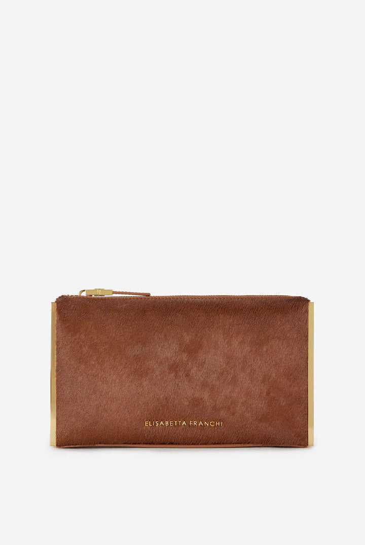 Elisabetta Franchi Clutch In Cavallino con Dettagli Dorati BS11A67E2 SIGARO