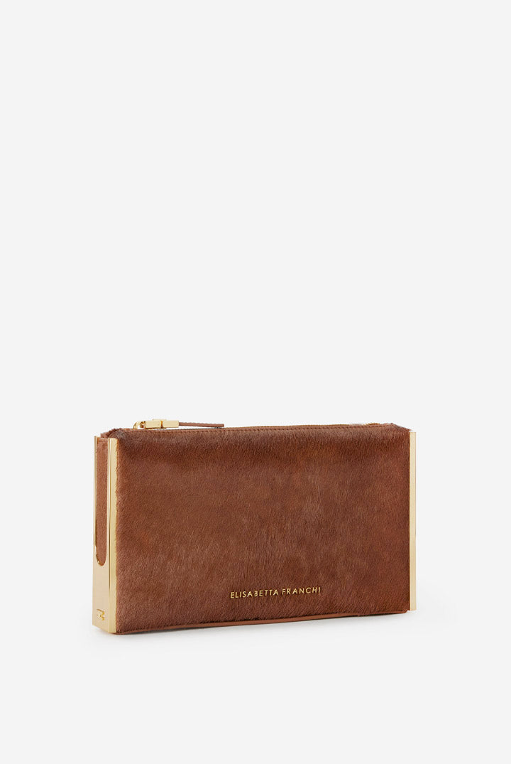 Elisabetta Franchi Clutch In Cavallino con Dettagli Dorati BS11A67E2 SIGARO