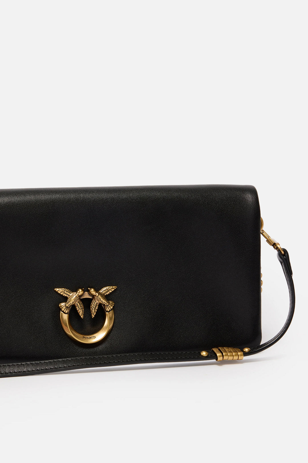 Pinko Clutch In Pelle con Fibbia Love Birds 106022 A0QO Z99Q