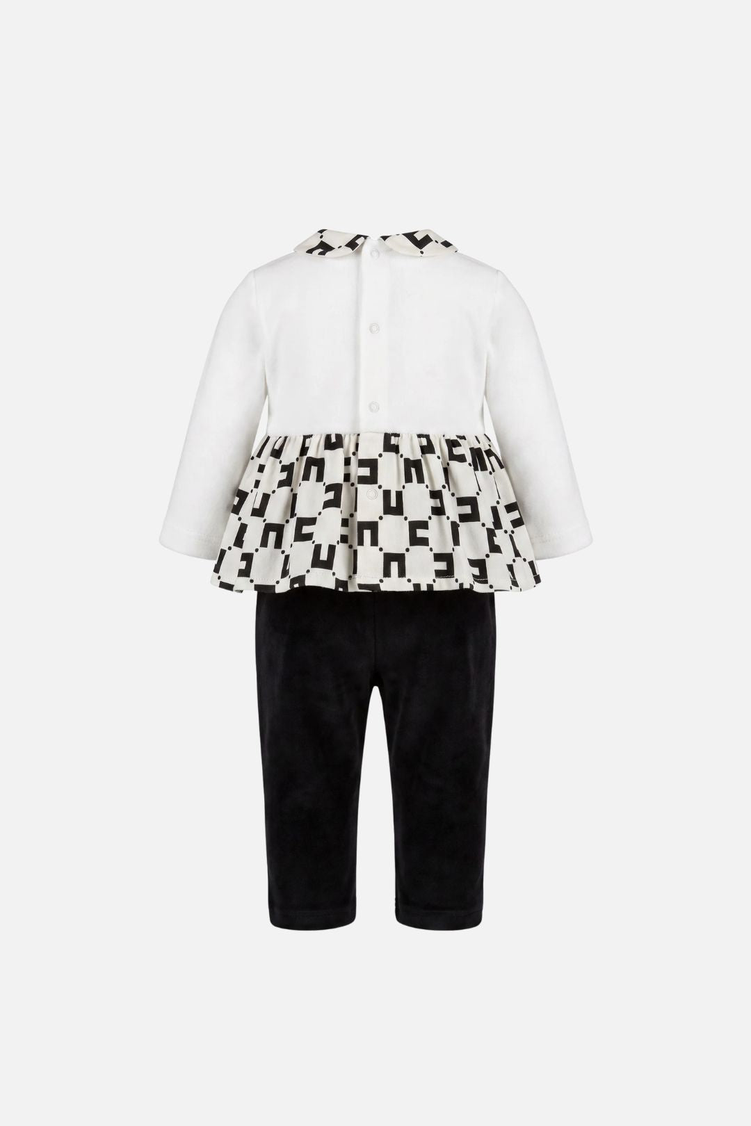 Elisabetta Franchi Bambina Completo Due Pezzi Neonata con Stampa Monogram ENCD1300CI025.0E01