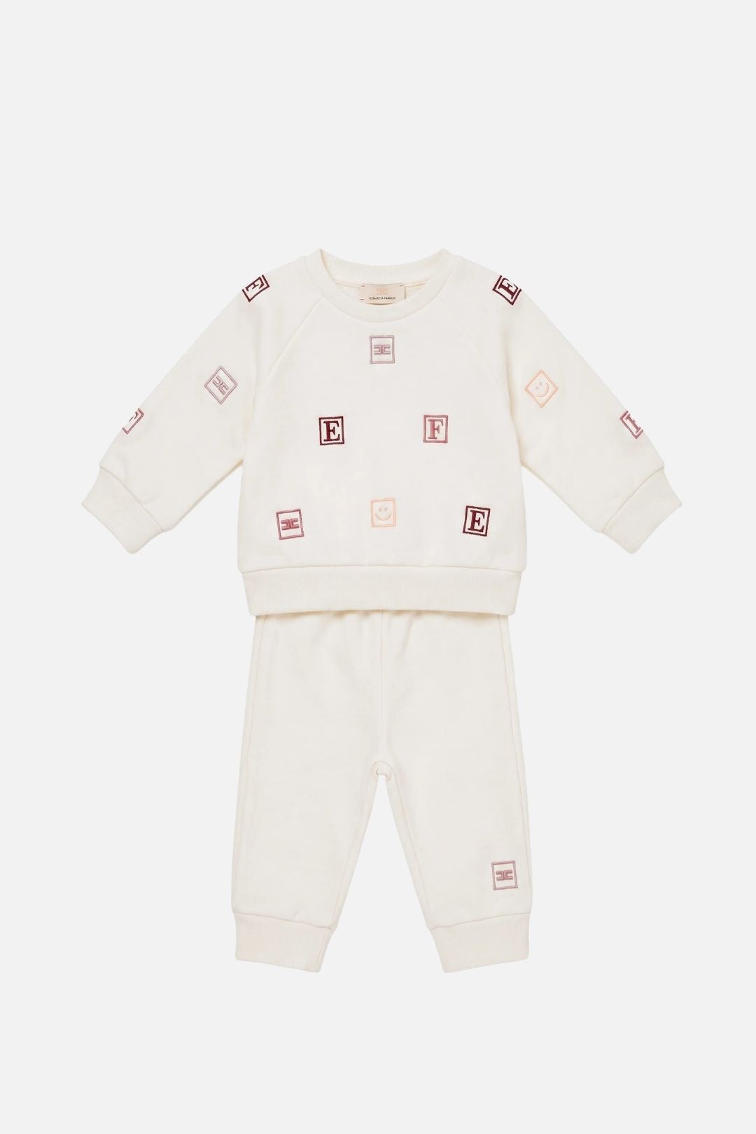 Elisabetta Franchi Bambina Completo Felpa e Pantalone con Ricamo Cubi ENCD1030FF002.0000