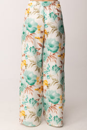 Khloe Femme Completo Floreale con Gilet e Pantalone Palazzo 54612 FANTASIA