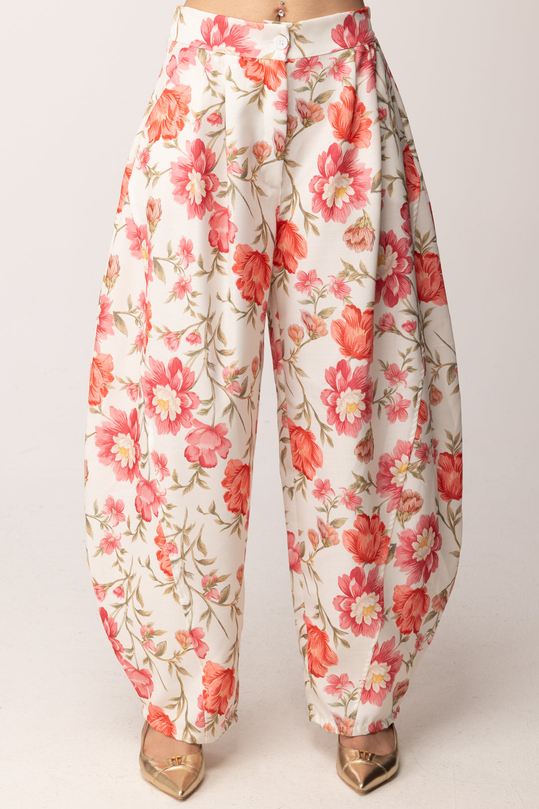 Khloe Femme Completo Floreale con Top e Pantalone Palazzo 54668-54669 FANTASIA 2