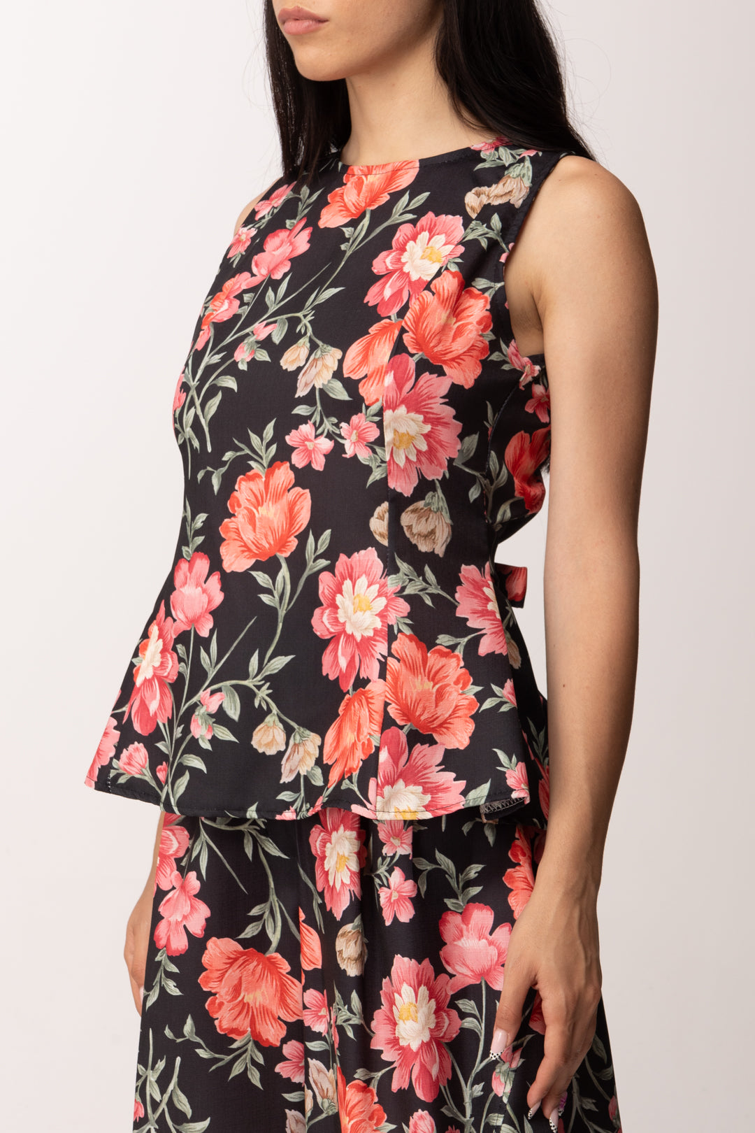 Khloe Femme Completo Floreale con Top e Pantalone Palazzo 54668-54669 FANTASIA