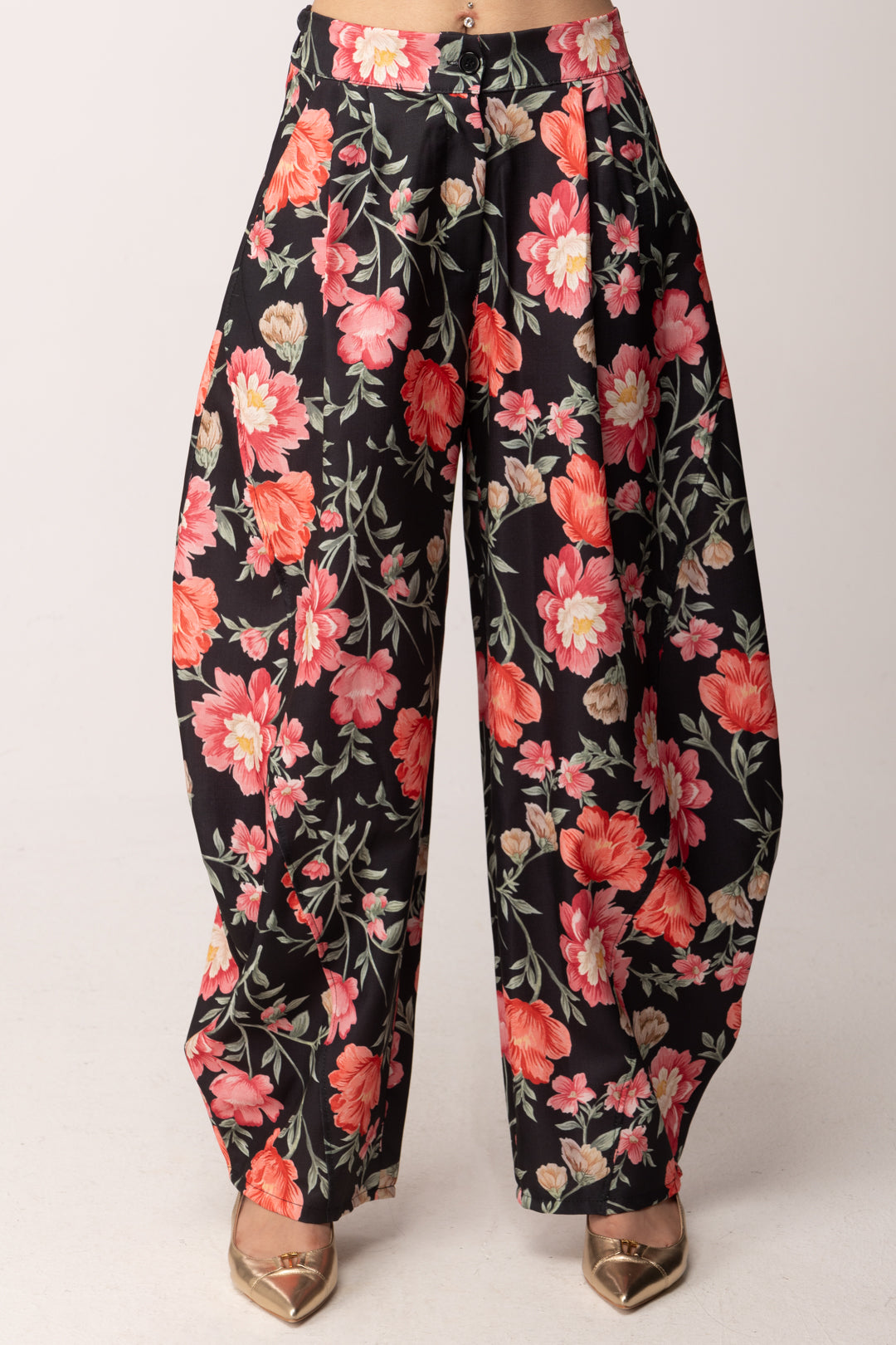 Khloe Femme Completo Floreale con Top e Pantalone Palazzo 54668-54669 FANTASIA
