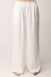 Khloe Femme Completo Satinato con Dettaglio Gioiello 70082 BIANCO