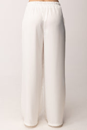 Khloe Femme Completo Satinato con Dettaglio Gioiello 70082 BIANCO