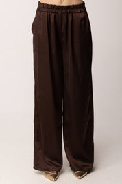 Khloe Femme Completo Satinato con Dettaglio Gioiello 70082 CACAO