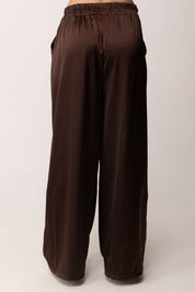 Khloe Femme Completo Satinato con Dettaglio Gioiello 70082 CACAO