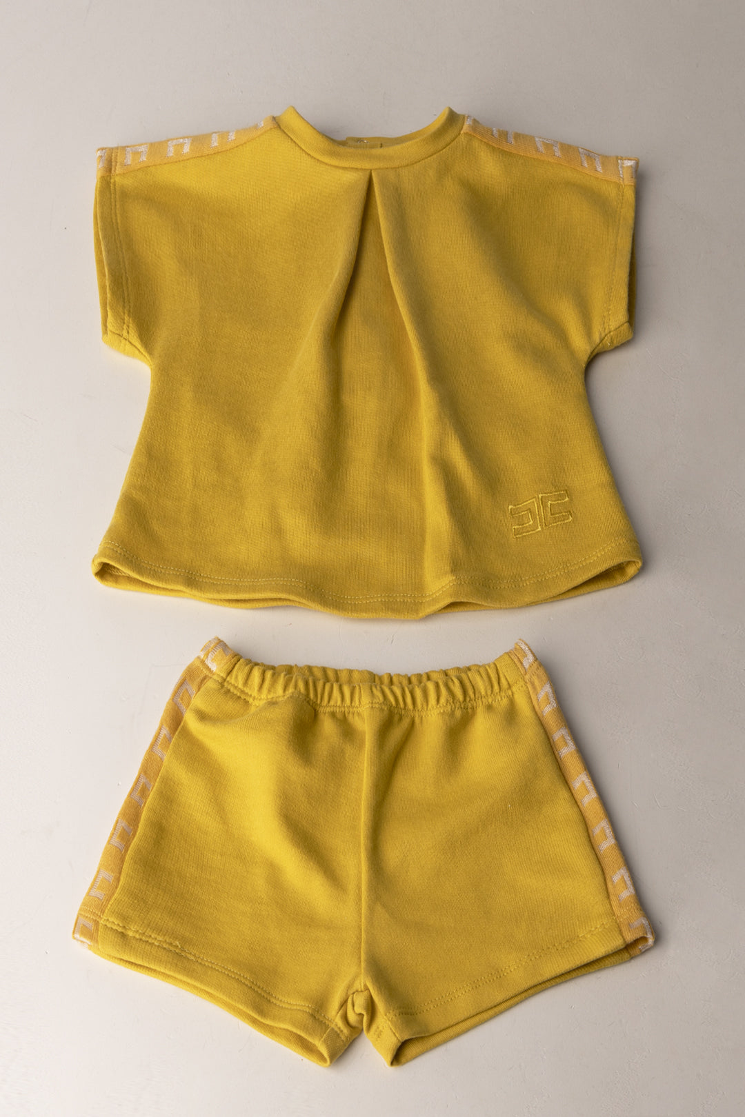 Elisabetta Franchi Bambina Completo T-shirt e Shorts con Bande Logo ENCD1150FF002.2033