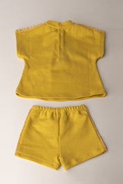 Elisabetta Franchi Bambina Completo T-shirt e Shorts con Bande Logo ENCD1150FF002.2033