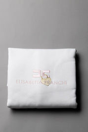 Elisabetta Franchi Bambina Copertina Neonata con Logo Ricamato e Lucchetto Dorato ENCO0910FF002.0189