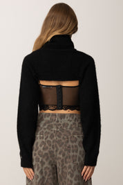 Aniye By Coprispalle In Maglia Maddy a Collo Alto 181011 BLACK