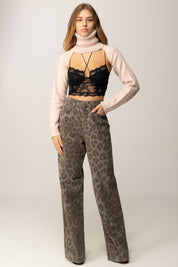 Aniye By Coprispalle In Maglia Maddy a Collo Alto 181011 SOFT ROSE