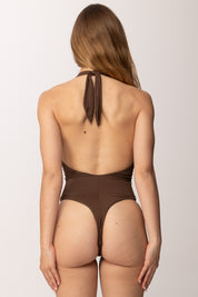 Elisabetta Franchi Costume Intero con Dettaglio Gioiello CS09M61E2 CACAO