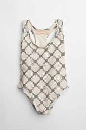 Elisabetta Franchi Bambina Costume Intero Logato BURRO-NERO/NERO