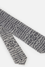 Elisabetta Franchi Cravatta In Twill con Stampa Snake CR13L57E2 NERO/BURRO