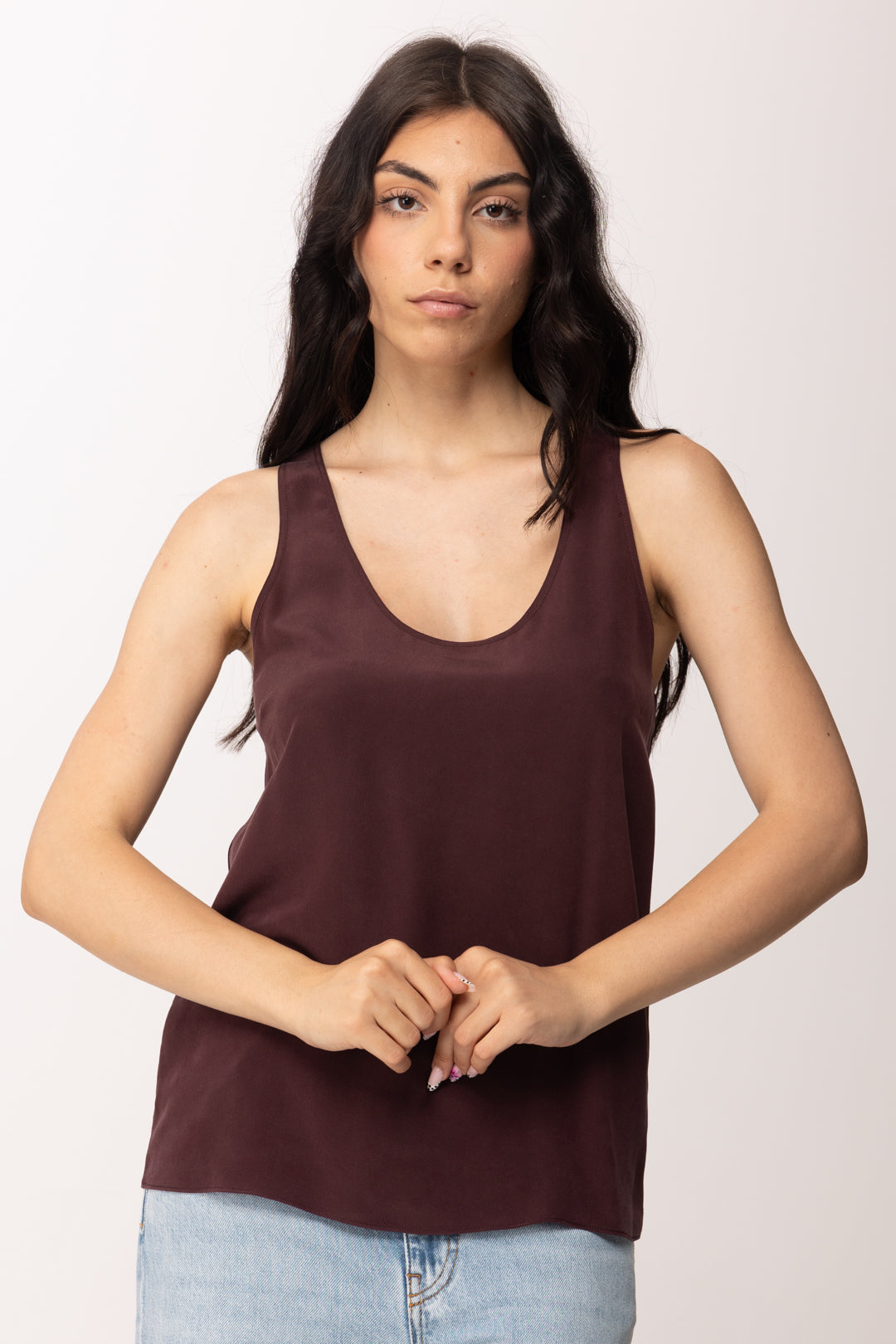 Pinko Crazy Canottiera Crepe De Chin 104670 A2T7 RR7