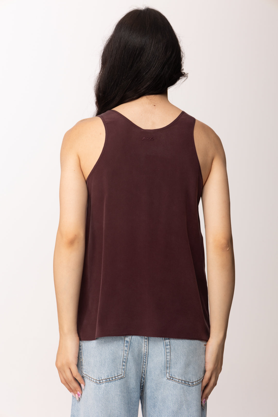 Pinko Crazy Canottiera Crepe De Chin 104670 A2T7 RR7