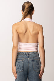 Khloe Femme Crop Top con Drappeggio P3339 ROSA