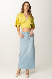 Akep Crop Top In Raso CMKD09154 CEDRO