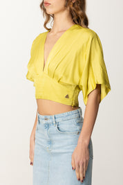 Akep Crop Top In Raso CMKD09154 CEDRO
