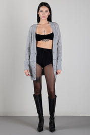 Elisabetta Franchi Culotte In Maglia Traforata con Ricami KS08S66E2 NERO