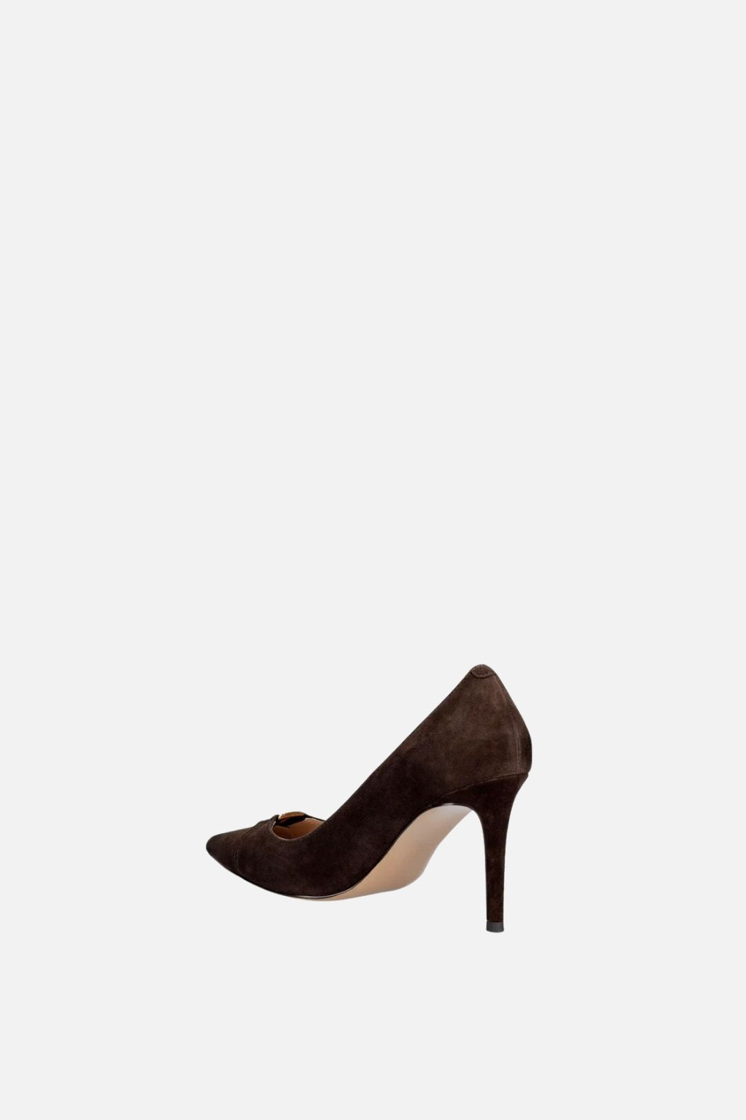 Twin-set Décolleté Alte In Pelle Scamosciata con Logo 262TCP018 DARKNESS BROWN